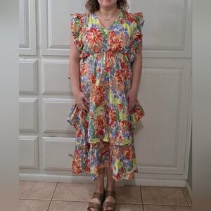 Heyson Tropical Floral Midi Dress